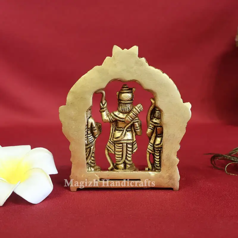 4.5 inches Brass RamRa Darbar idol - image 3