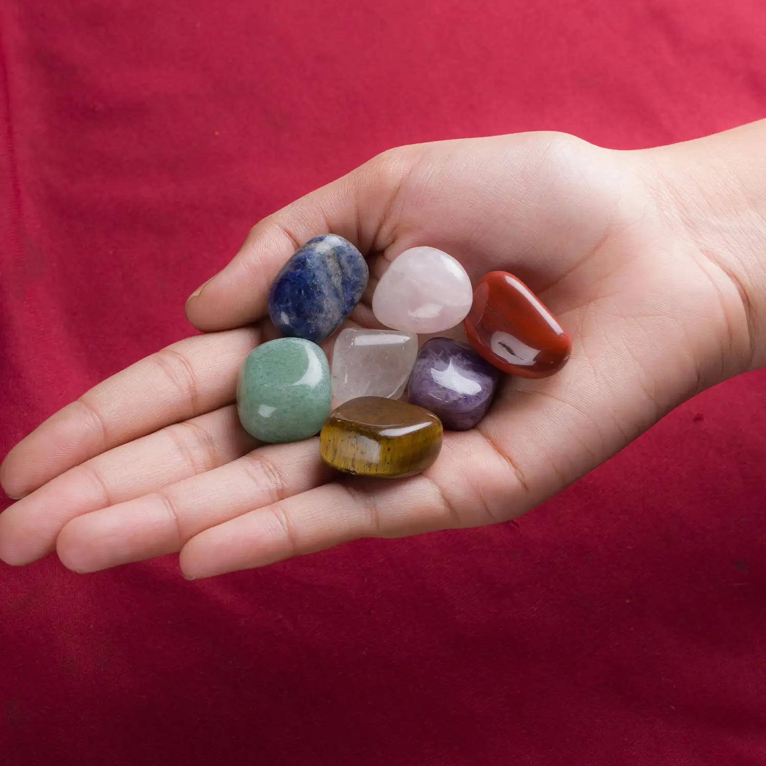 Seven chakras crystal tumble stones