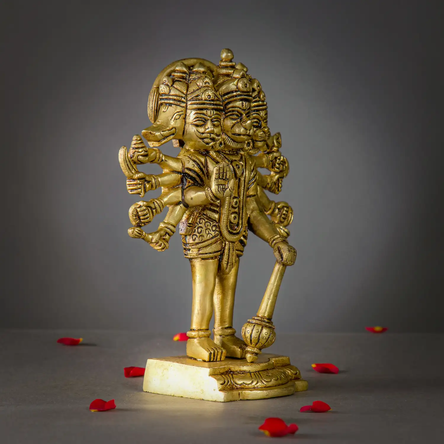 8 Inch Handcrafted Five-Faced Lord Hanuman - image 3