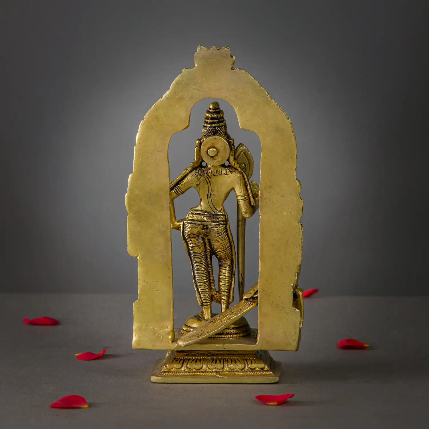 7 inches Frame Brass Murugan idol - image 4