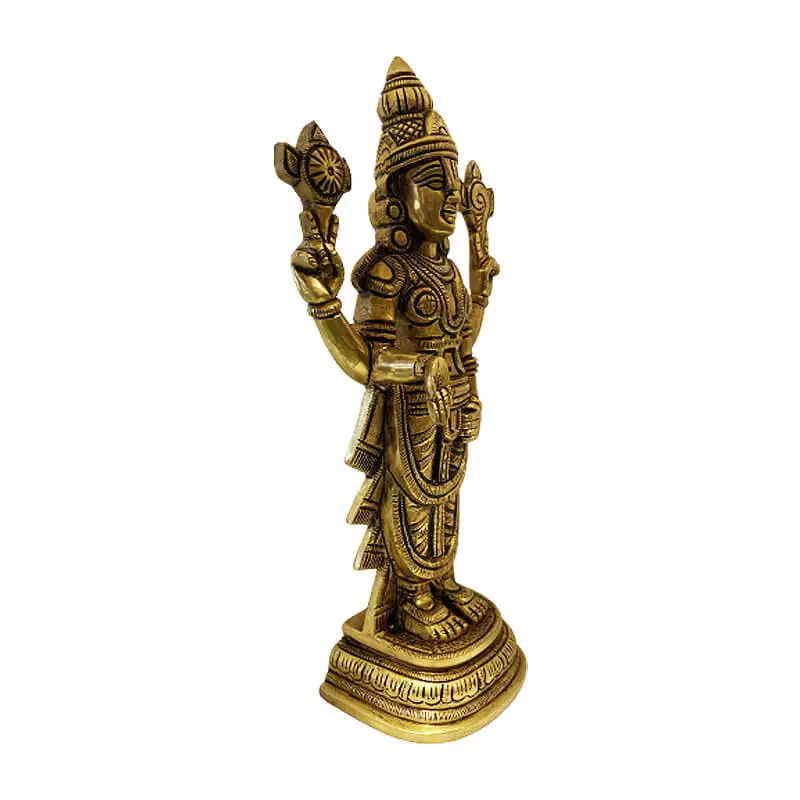 Brass Thirupathi Balaji Idol 9 inches - image 3