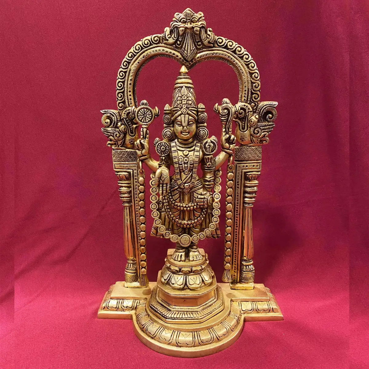 Brass Frame Thirupathi Balaji 14 inches