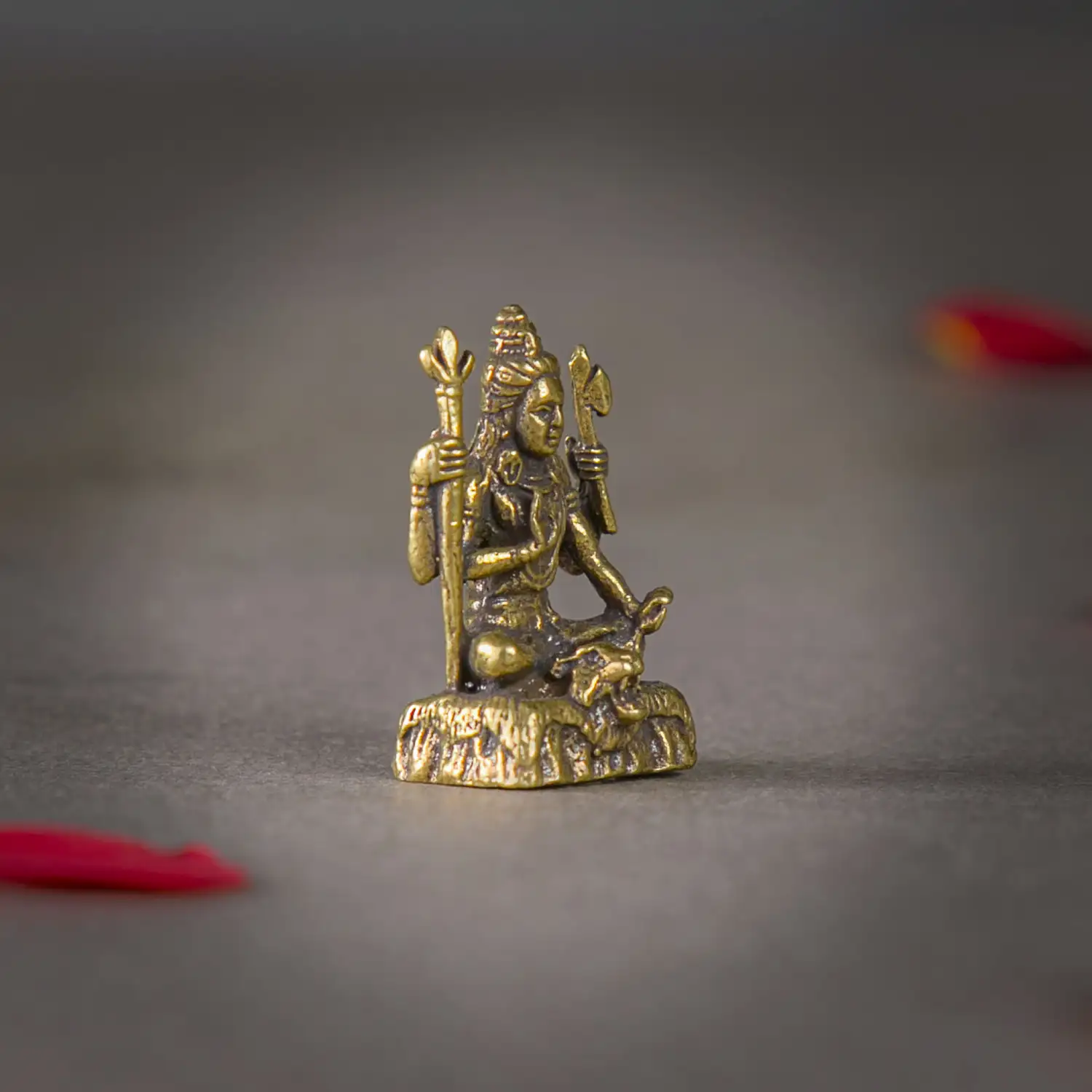 1 Inch Premium Brass Sitting Shiva Figurine - secondary