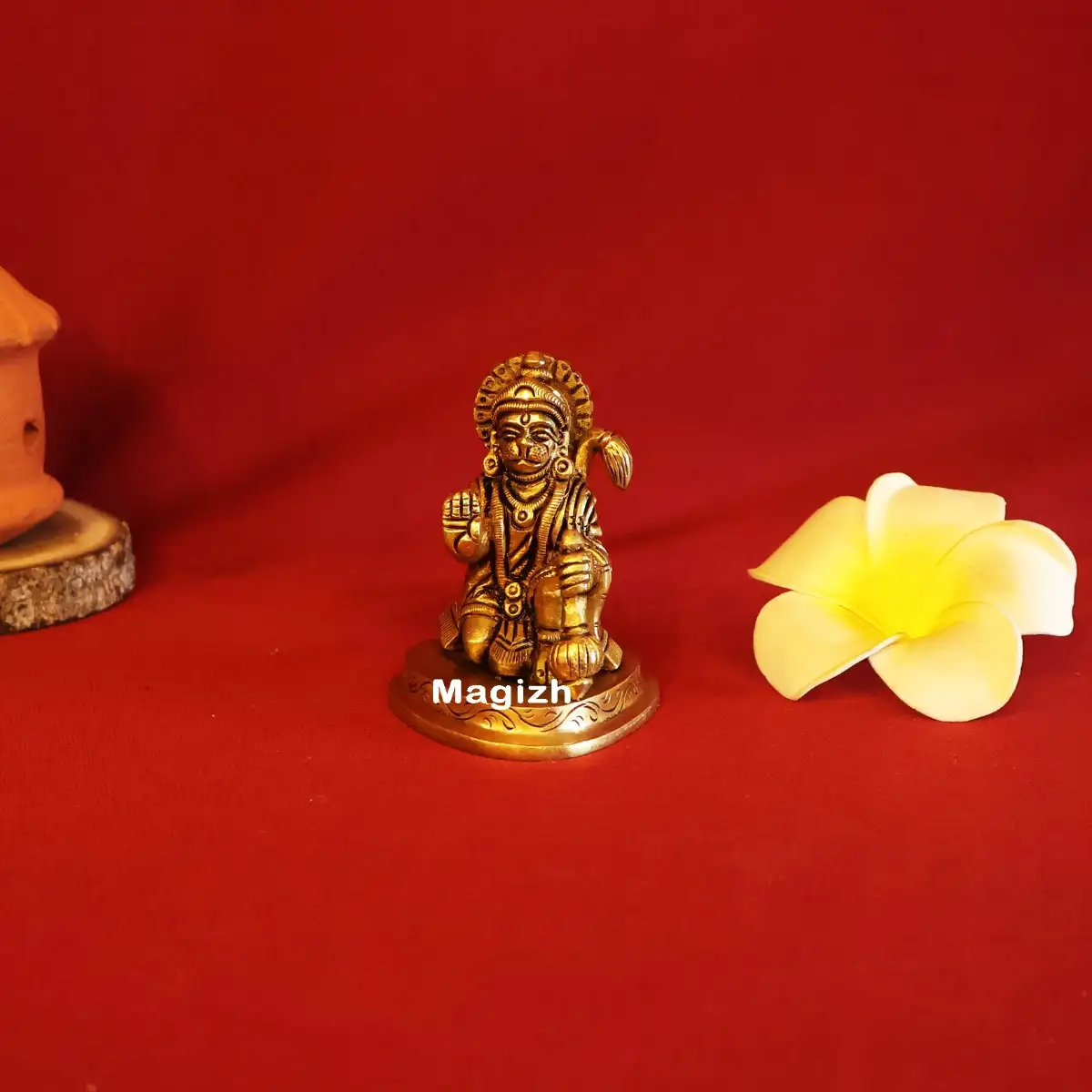 Brass sitting Asirvad Hanuman 2.5 inches