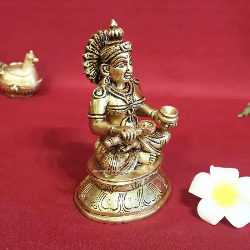 6.5 Inches Brass One hand Annapoorni Oval base Idol SC - image 3