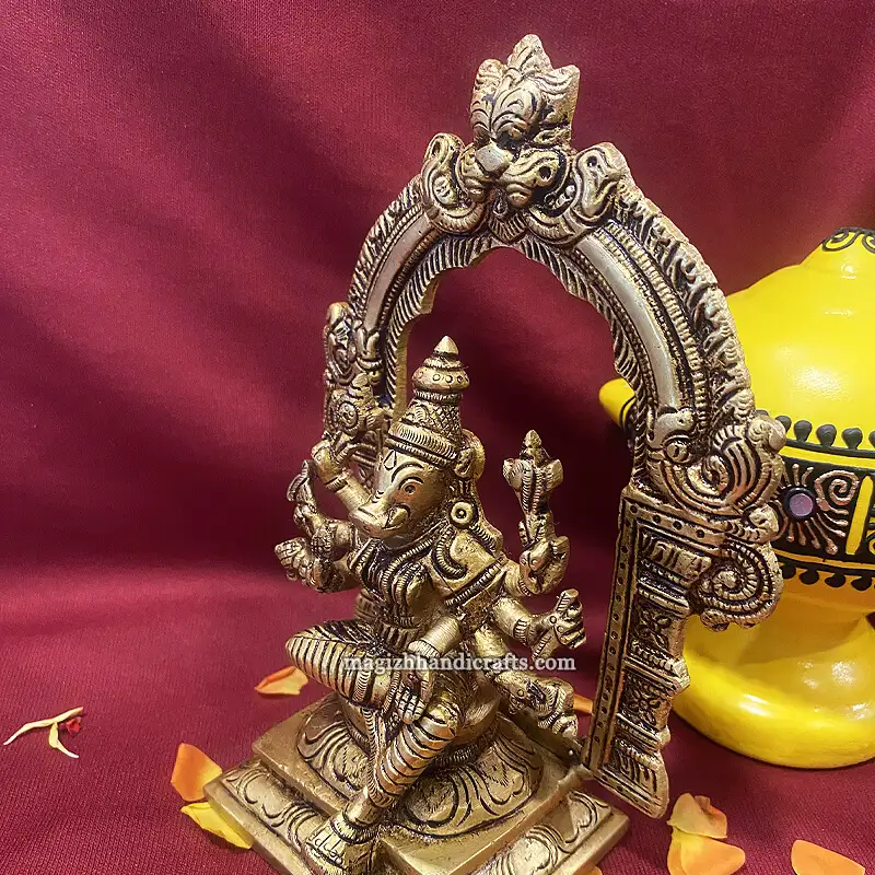 Brass Varahi Amman 6.5 inches with Frame - image 2