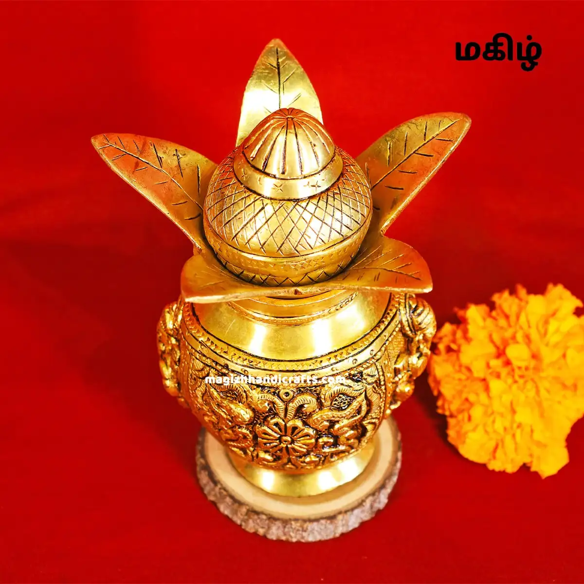 Brass Lakshmi Ganesha Kalasam - 6 inches - image 3