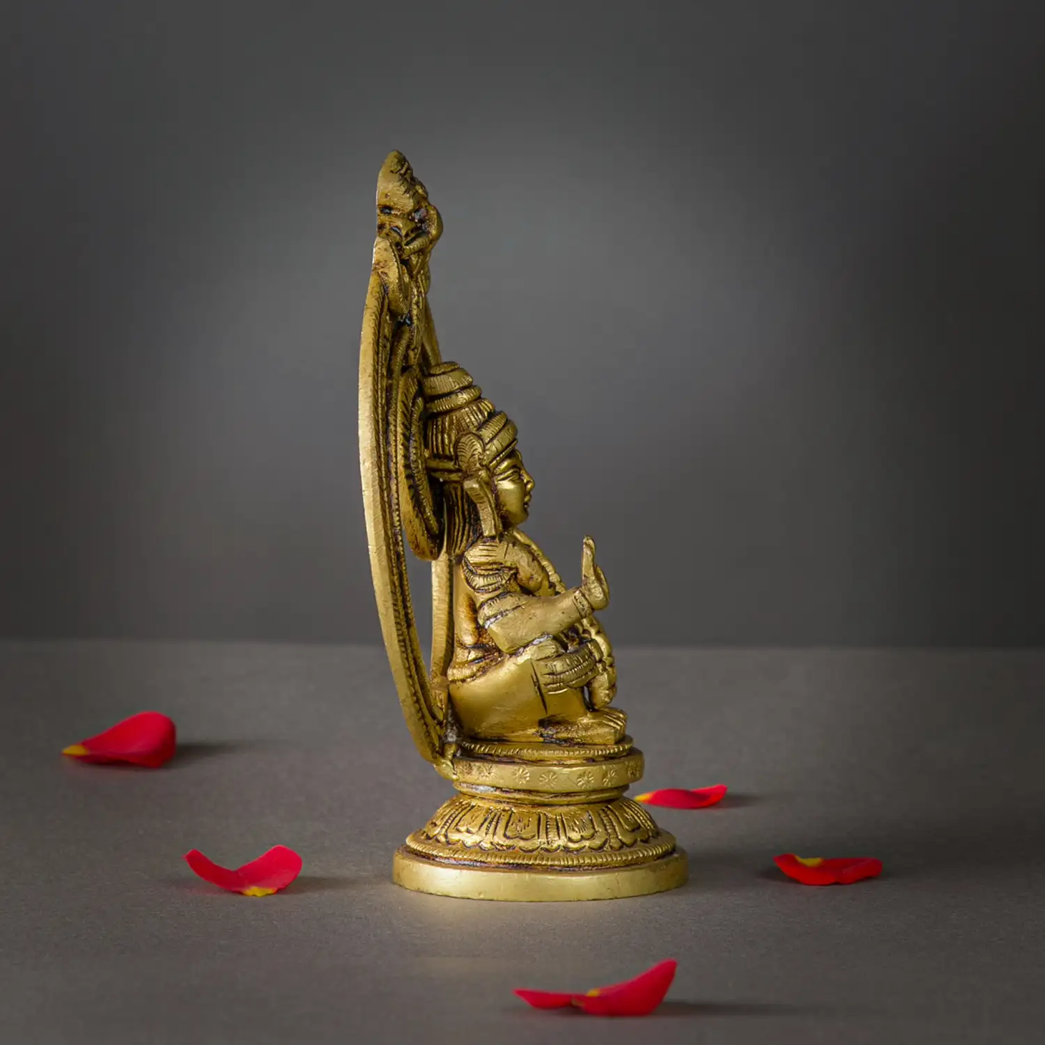 Brass Lord Ayyapan With frame 5 inches - secondary