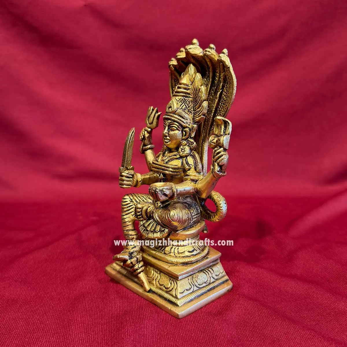 6 inches Brass Karumariamman idol - image 3