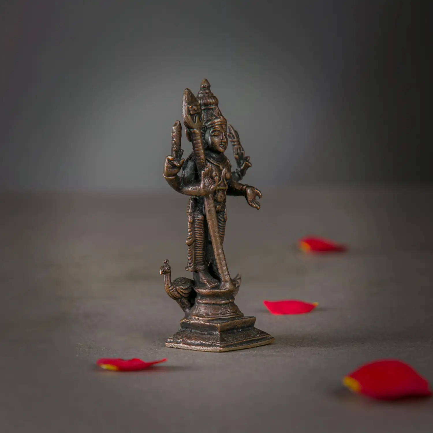 3 inches Copper Murugan with Vel - secondary