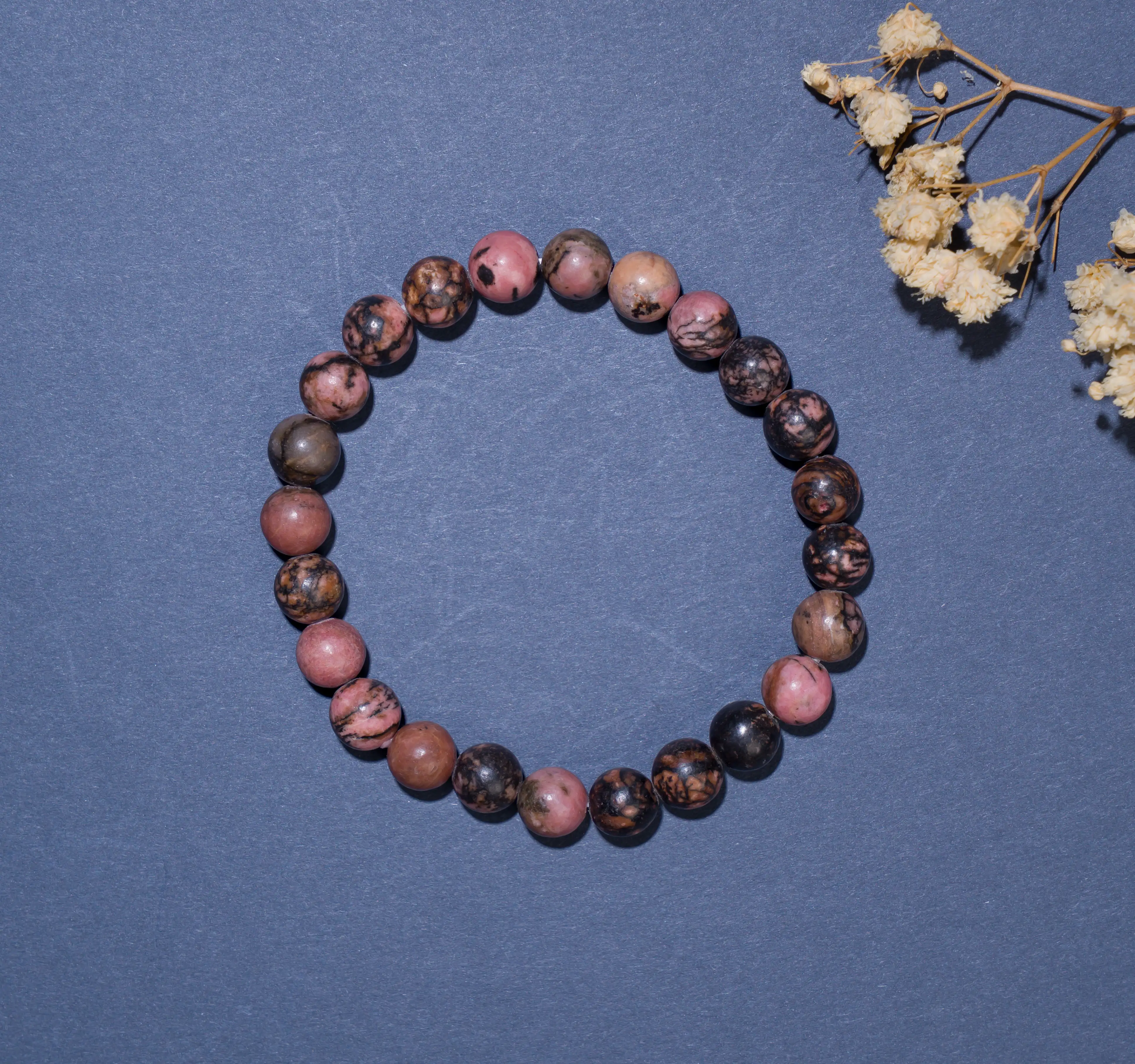 8mm Rhodonite crystal bracelet - secondary