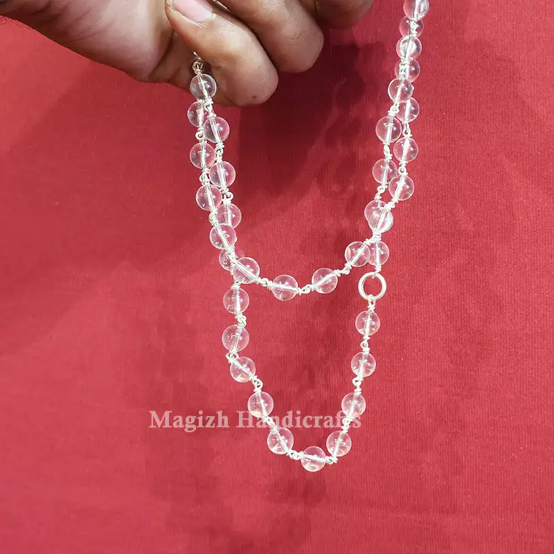 8mm Spadigam mala with silver 54 beads - image 1