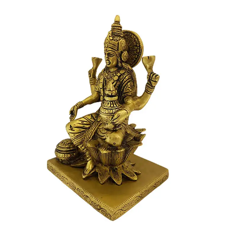 Brass kalasam Lotus Lakshmi 7inches - secondary
