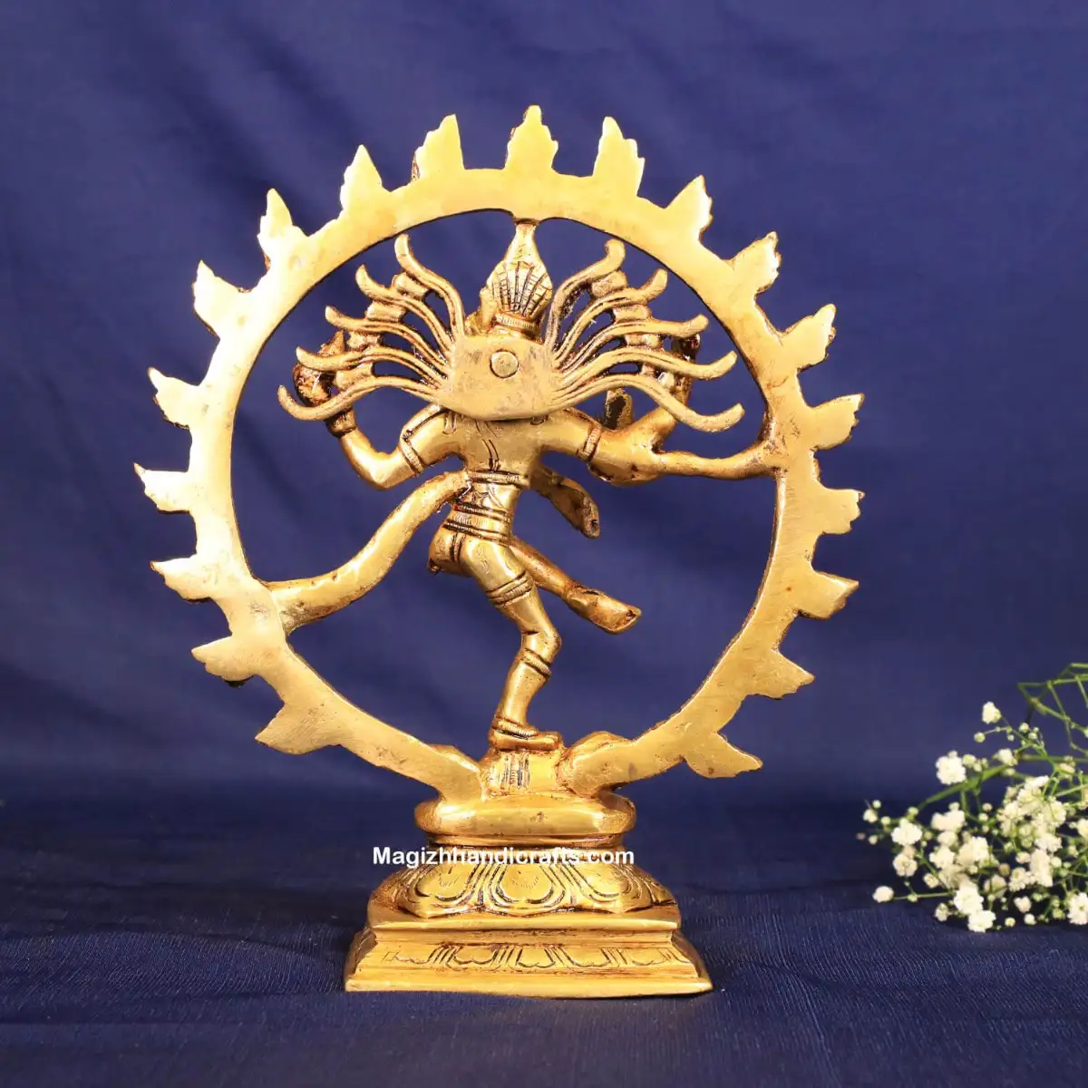 Brass Lord Shiva Natrajar Idol - 8 inches - image 3