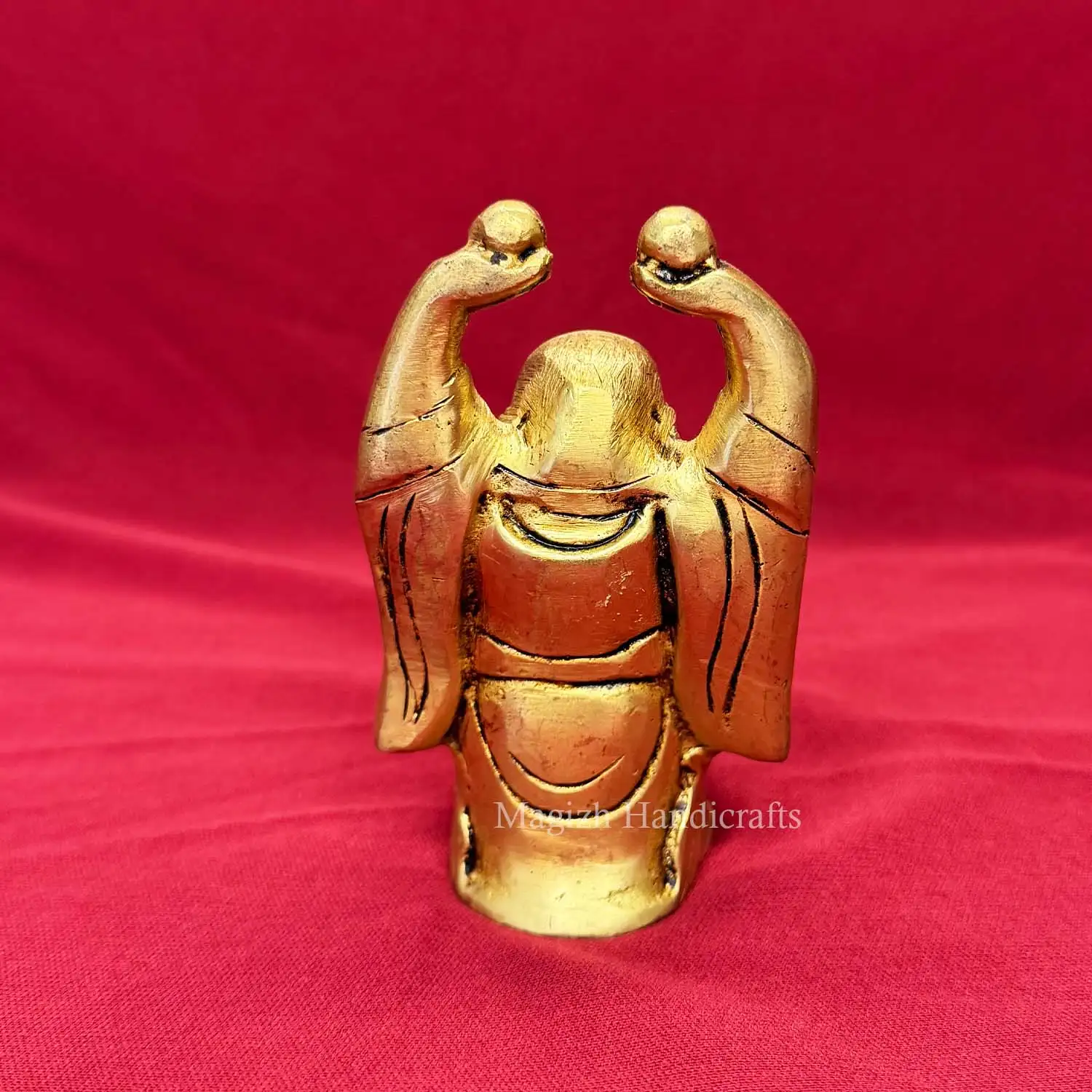 4 inches Brass laughing budha idol - image 4