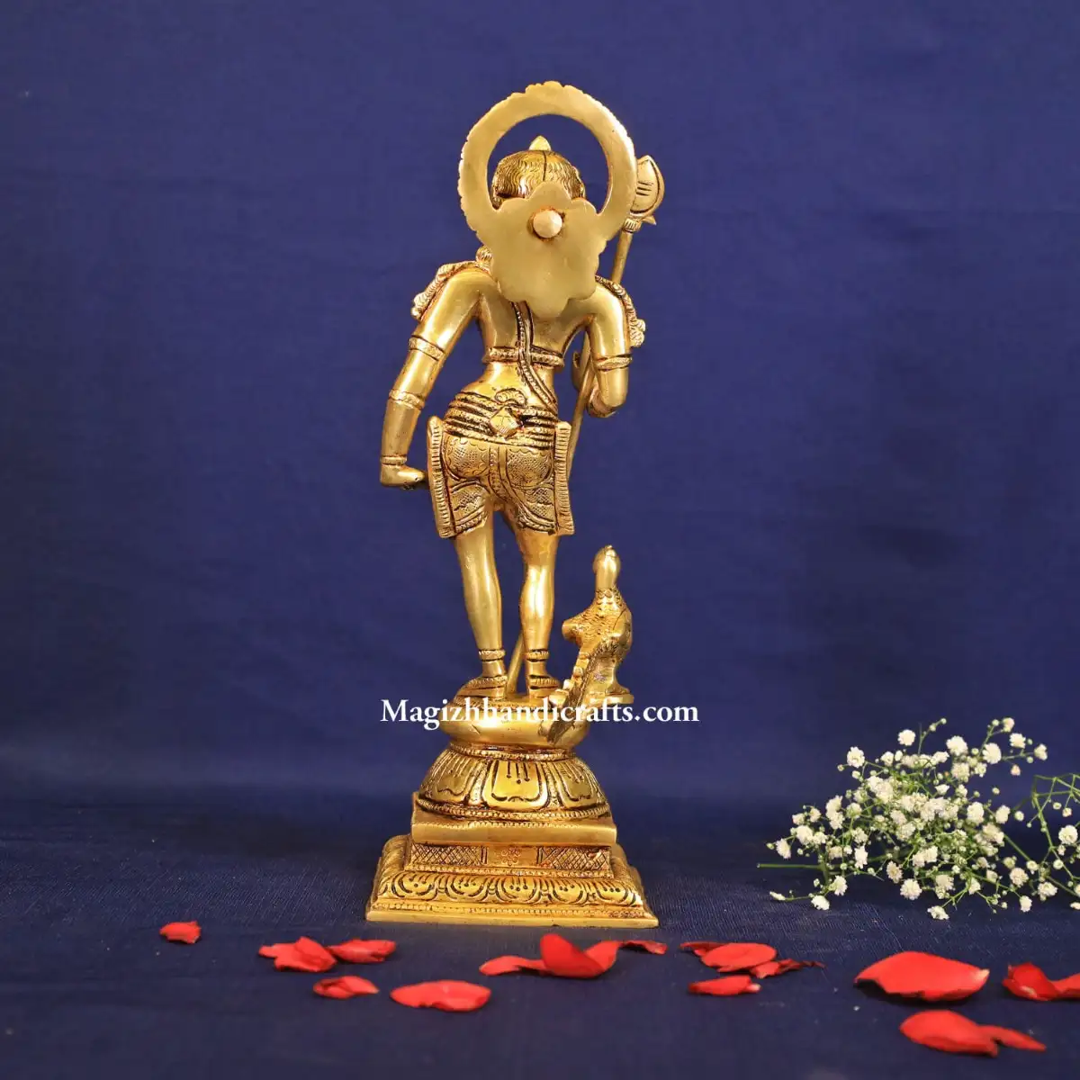 Brass Bala Murugan with Vel idol - 10 inches - image 4