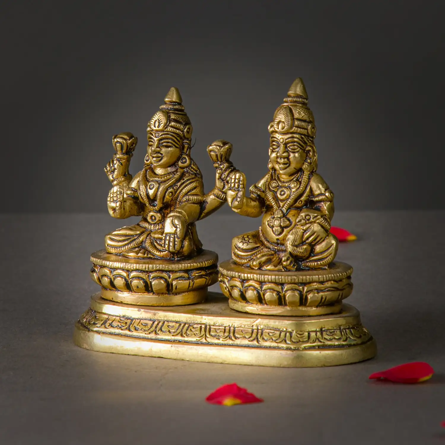 3.5 inches Brass Lakshmi Kuber Peedam Idol - image 3