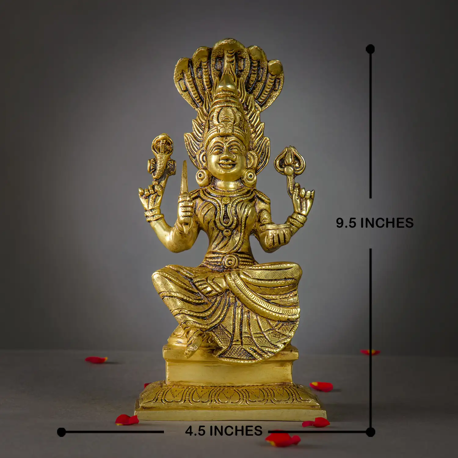 9.5 inches brass karumariamman idol - image 5