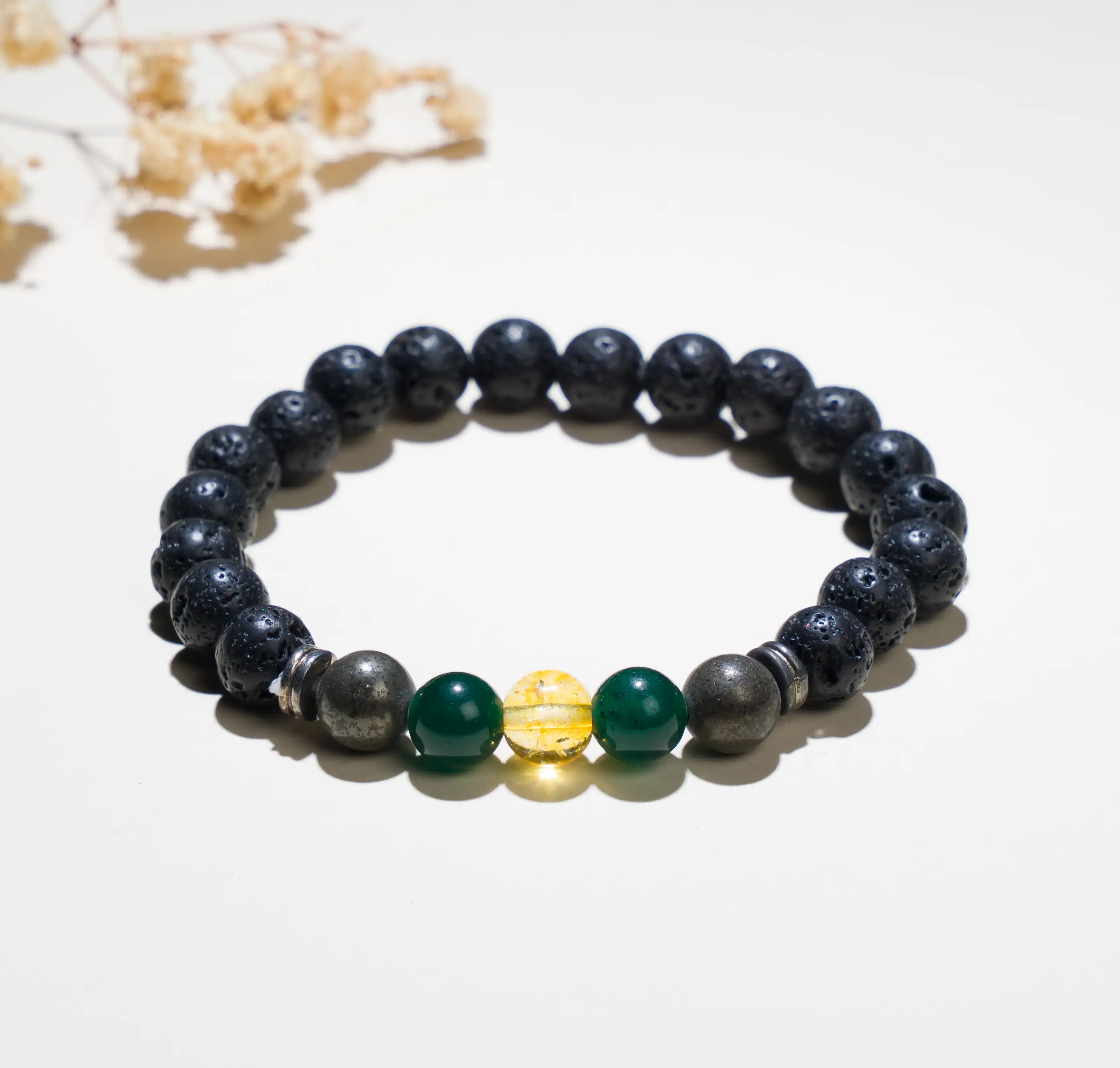 8mm Money Magnet Lava Crystal Bracelet