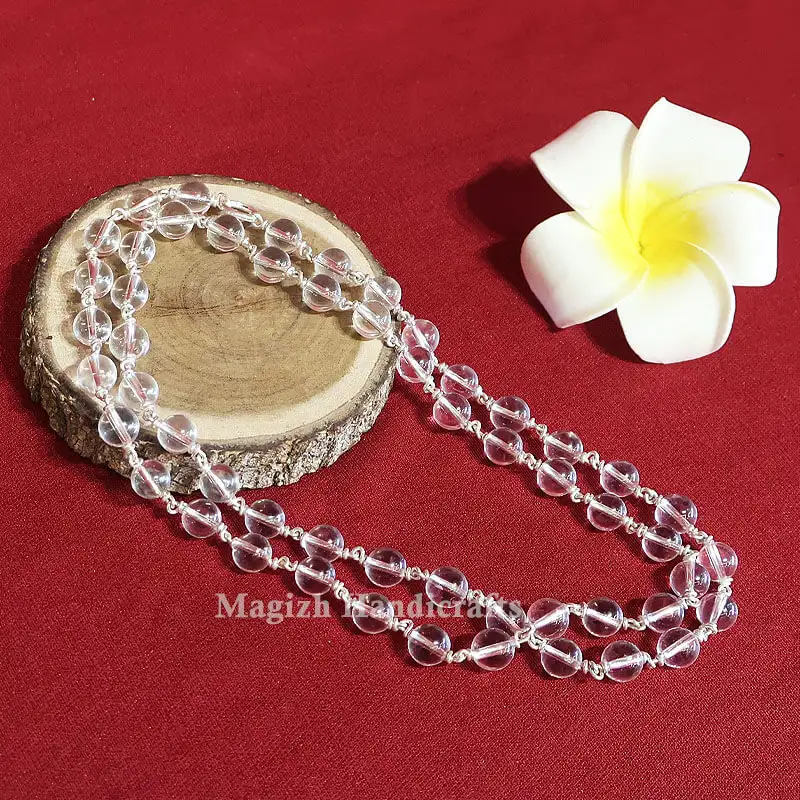 8mm Spadigam mala with silver 54 beads - image 5