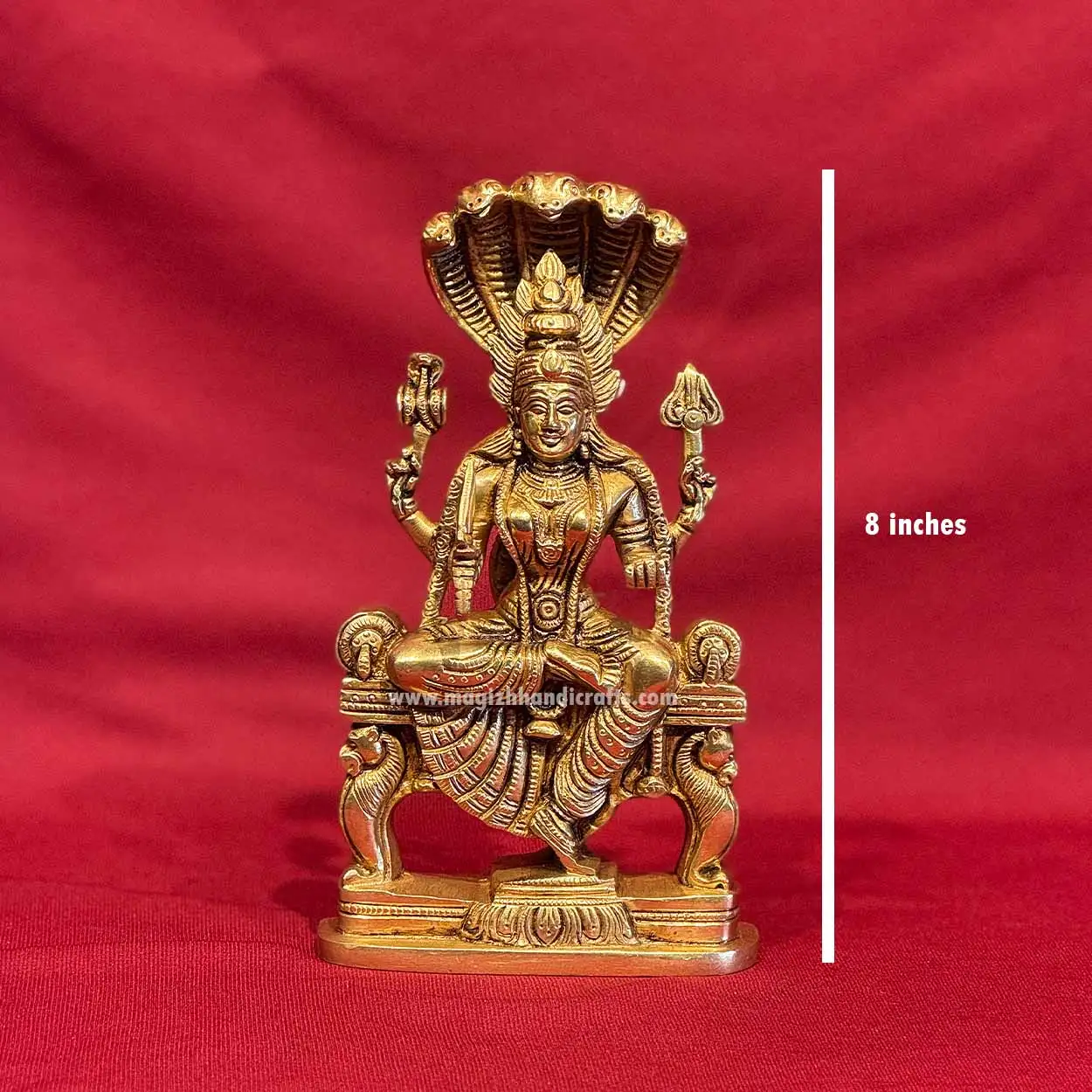 8 inches brass Karumariamman statue SC - image 2