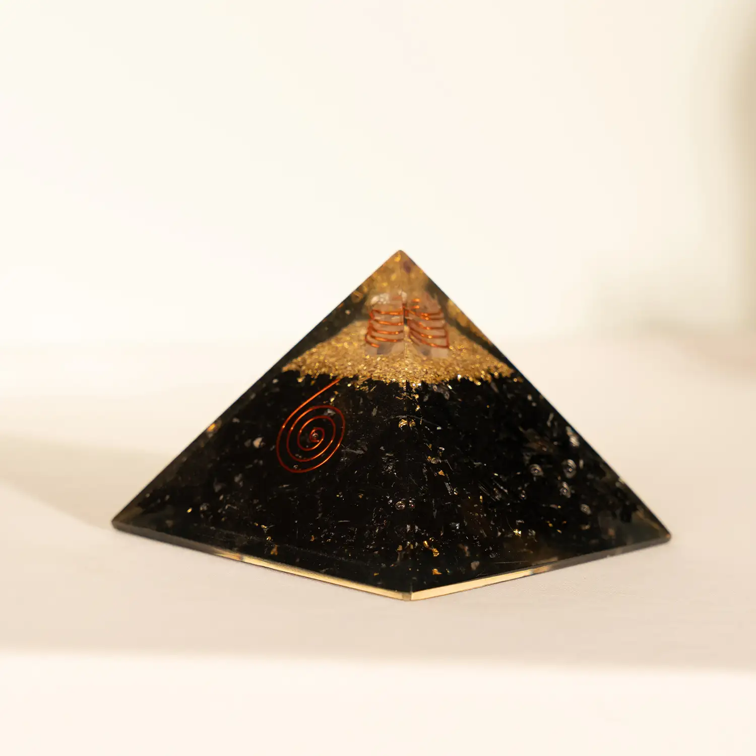 Black Tourmaline Crystal stone Pyramid