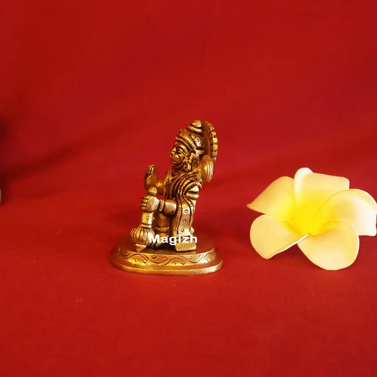 Brass sitting Asirvad Hanuman 2.5 inches - image 3
