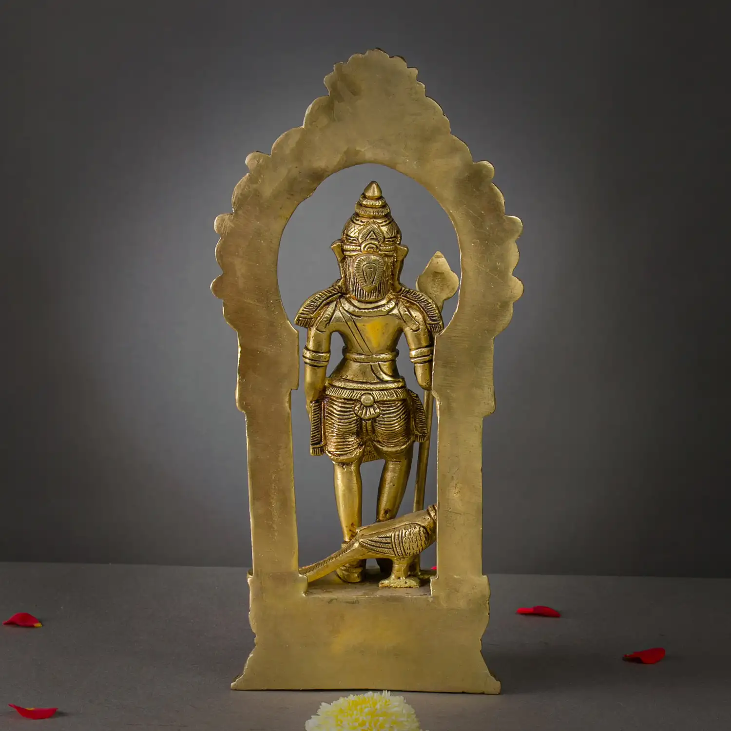 12 inches Thiruvachi Brass Palani Murugan with vel - image 4
