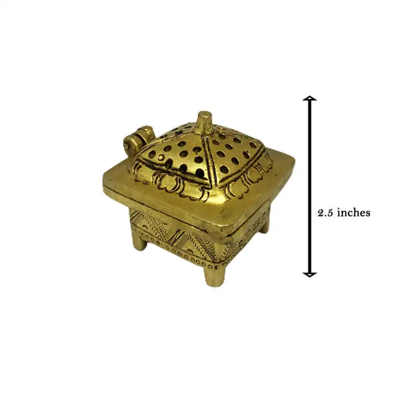 Brass small sambarani holder - secondary