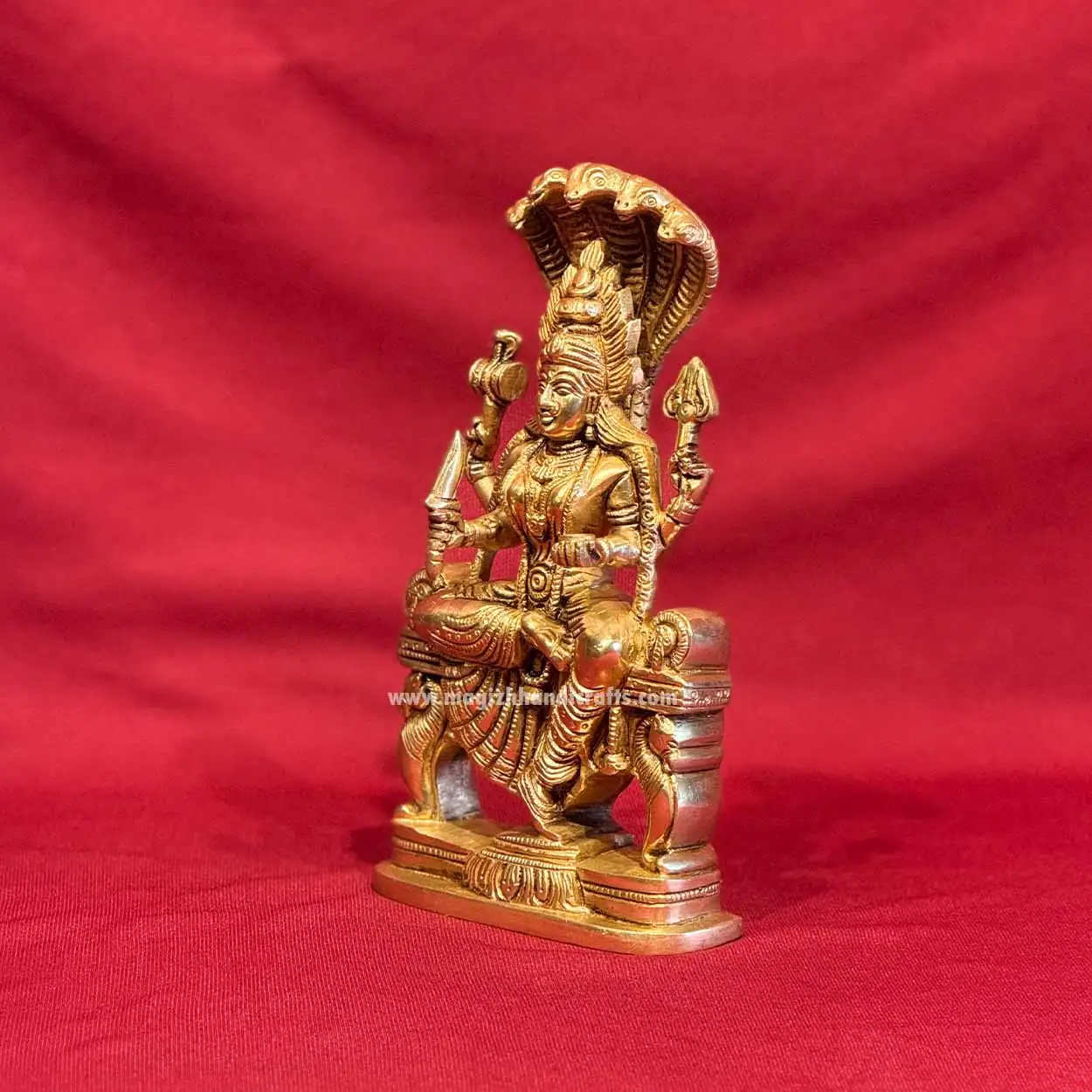 8 inches brass Karumariamman statue SC - image 4