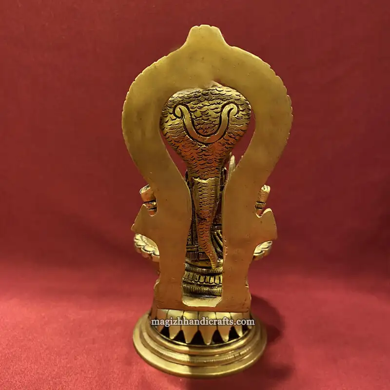 7.8 inches Brass Karumari amman Vilakku - image 4