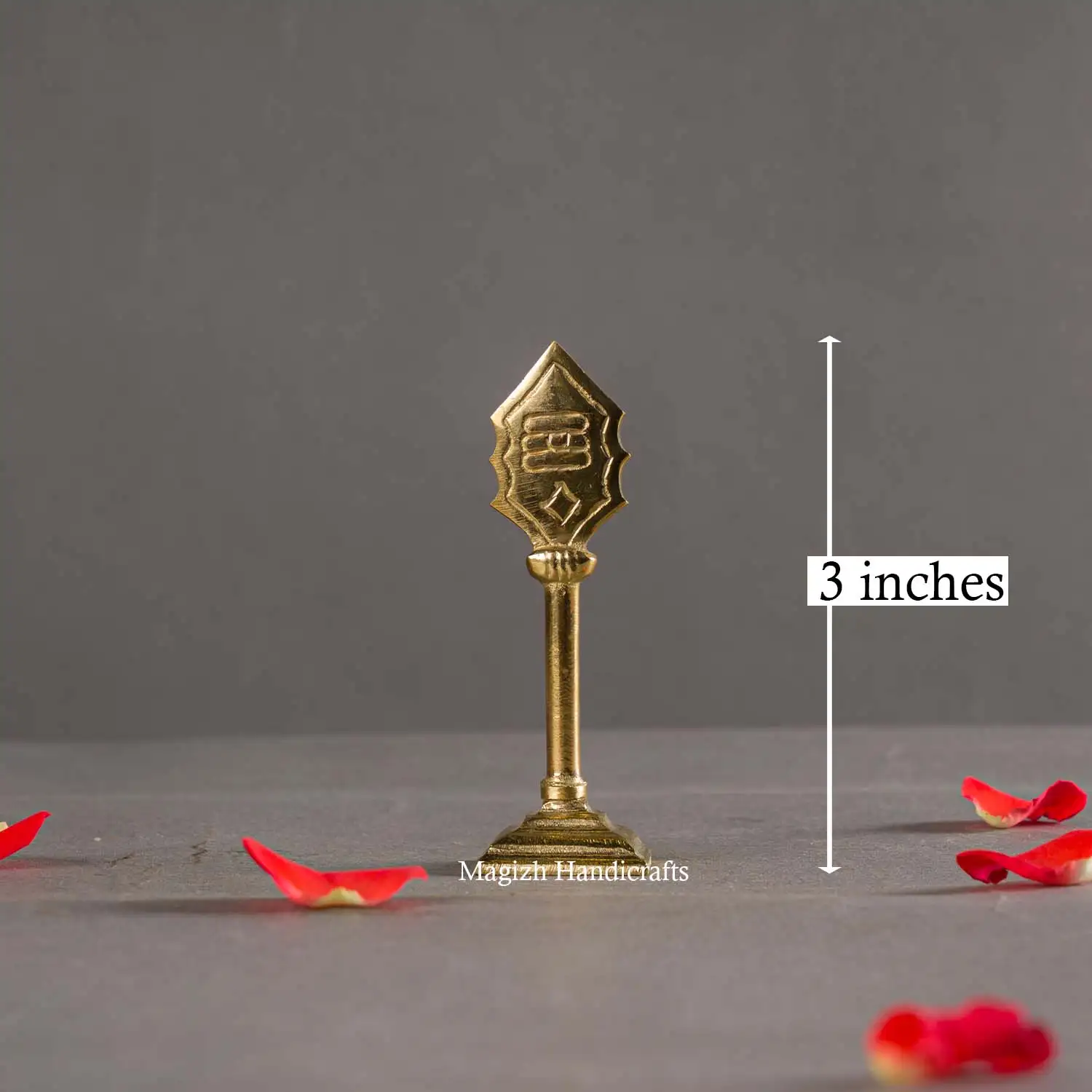 3 inches Brass Murugan Vajravel