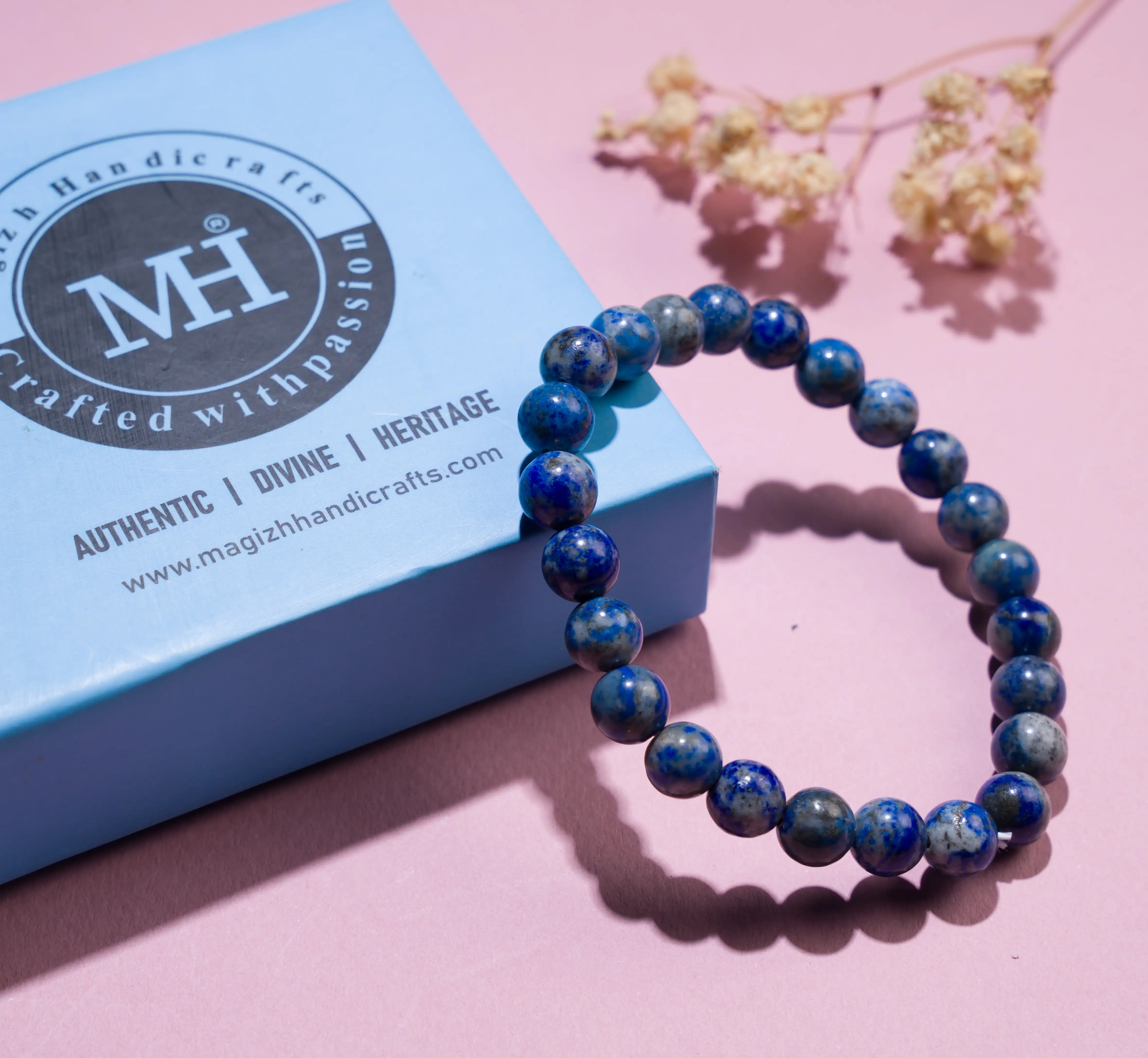 8mm Lapis lazuli Crystal stone Bracelet - image 3