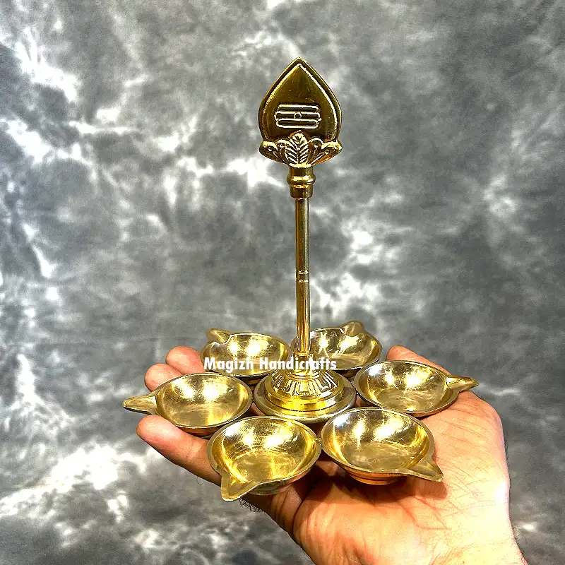Brass Arumuga Murugan Vilakku - image 2