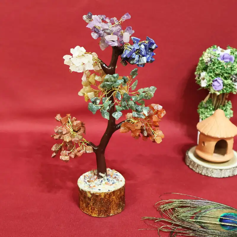 7 colors Chakra Crystal Stone gem tree - secondary