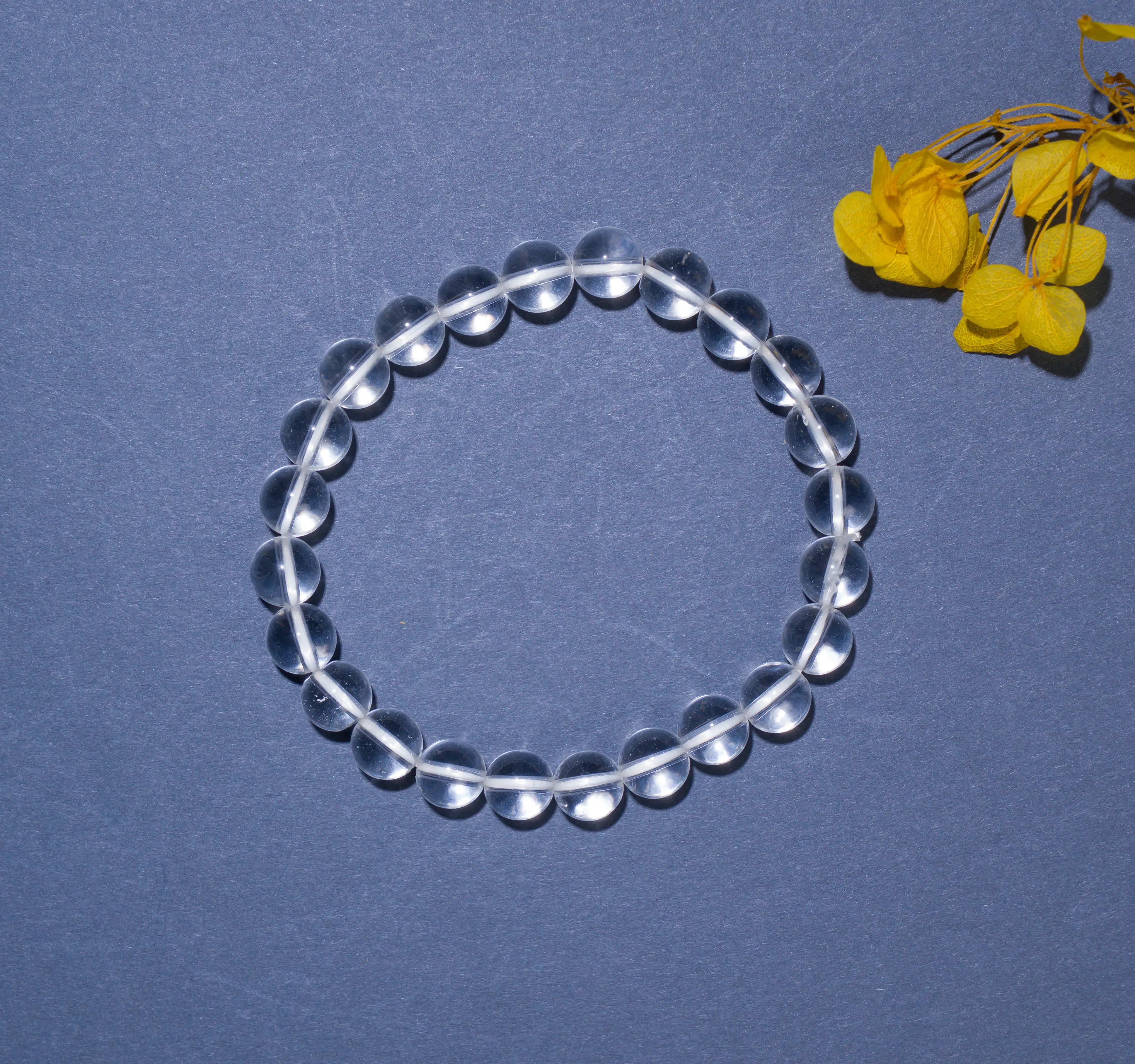 Divine Spadigam Crystal Bracelet - 8mm Beaded Elegance - secondary