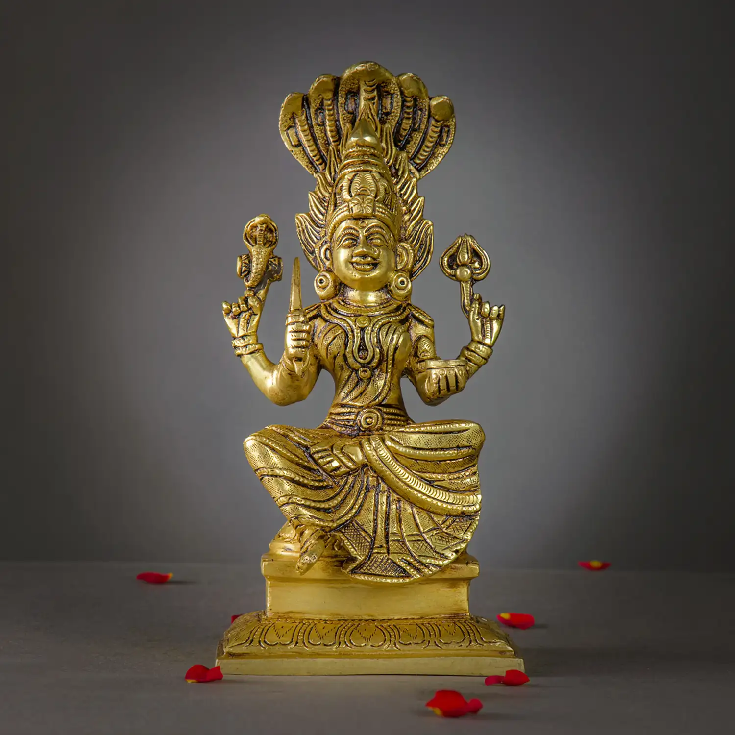 9.5 inches brass karumariamman idol