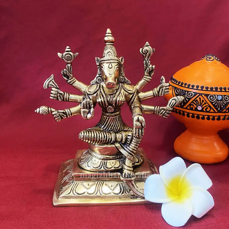 6.5 inches Brass Varahi Amman idol