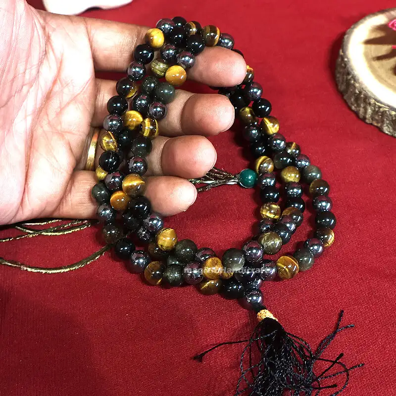 8mm Triple Protection Crystal Mala - 108 beads - image 3