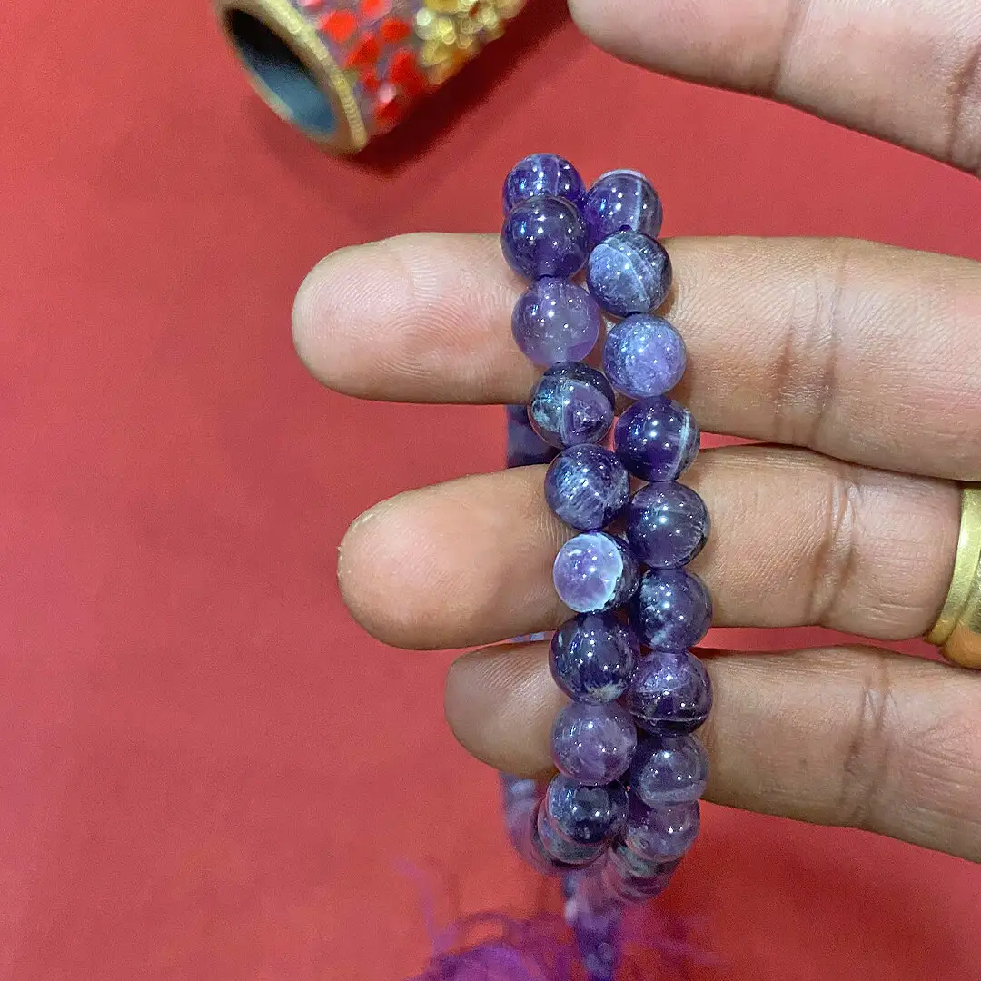 8mm Amethyst Crystal stone mala 108 beads - image 3