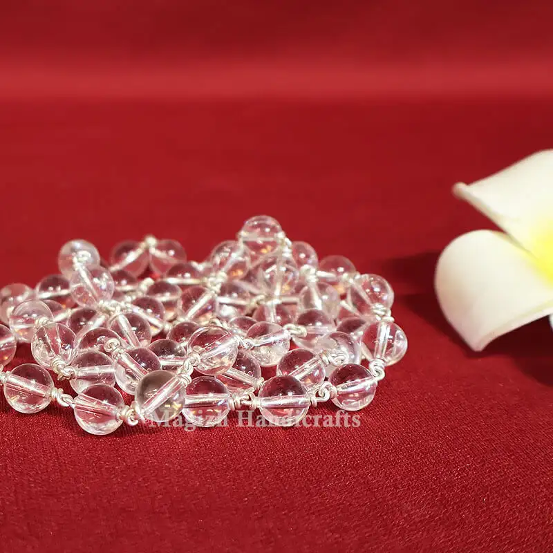 8mm Spadigam mala with silver 54 beads - image 3