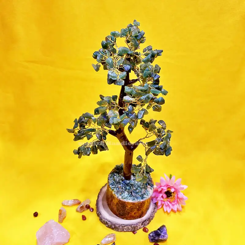 Green Jade crystal stone tree for Good luck - secondary