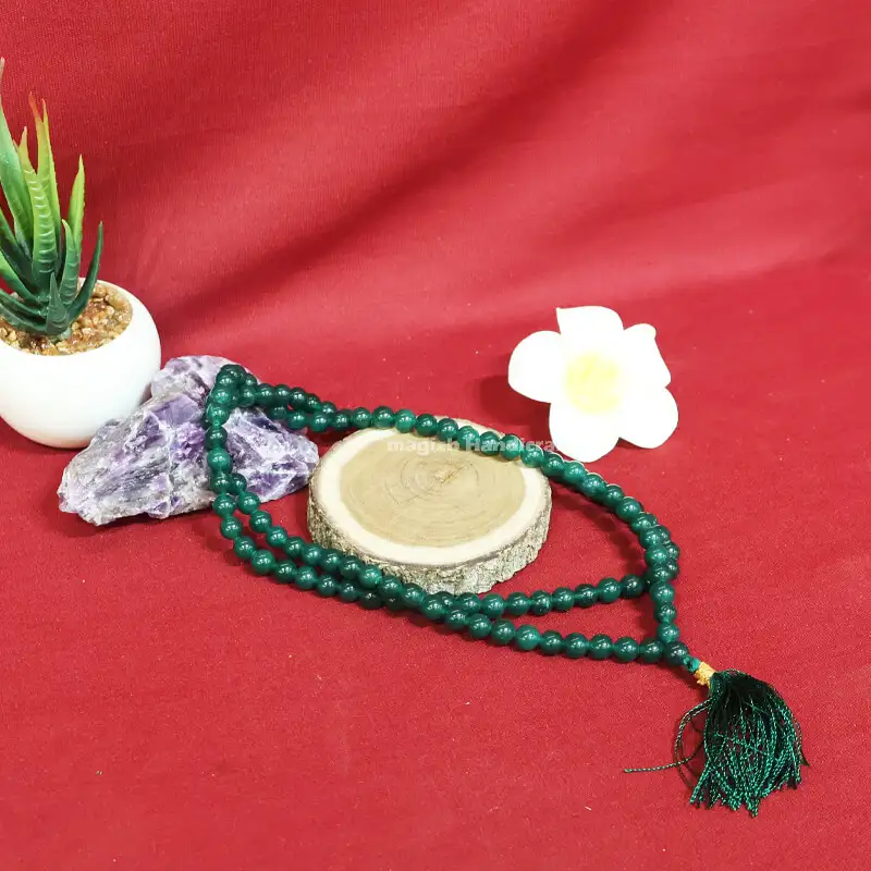 8mm Green Jade crystal Mala 108 beads