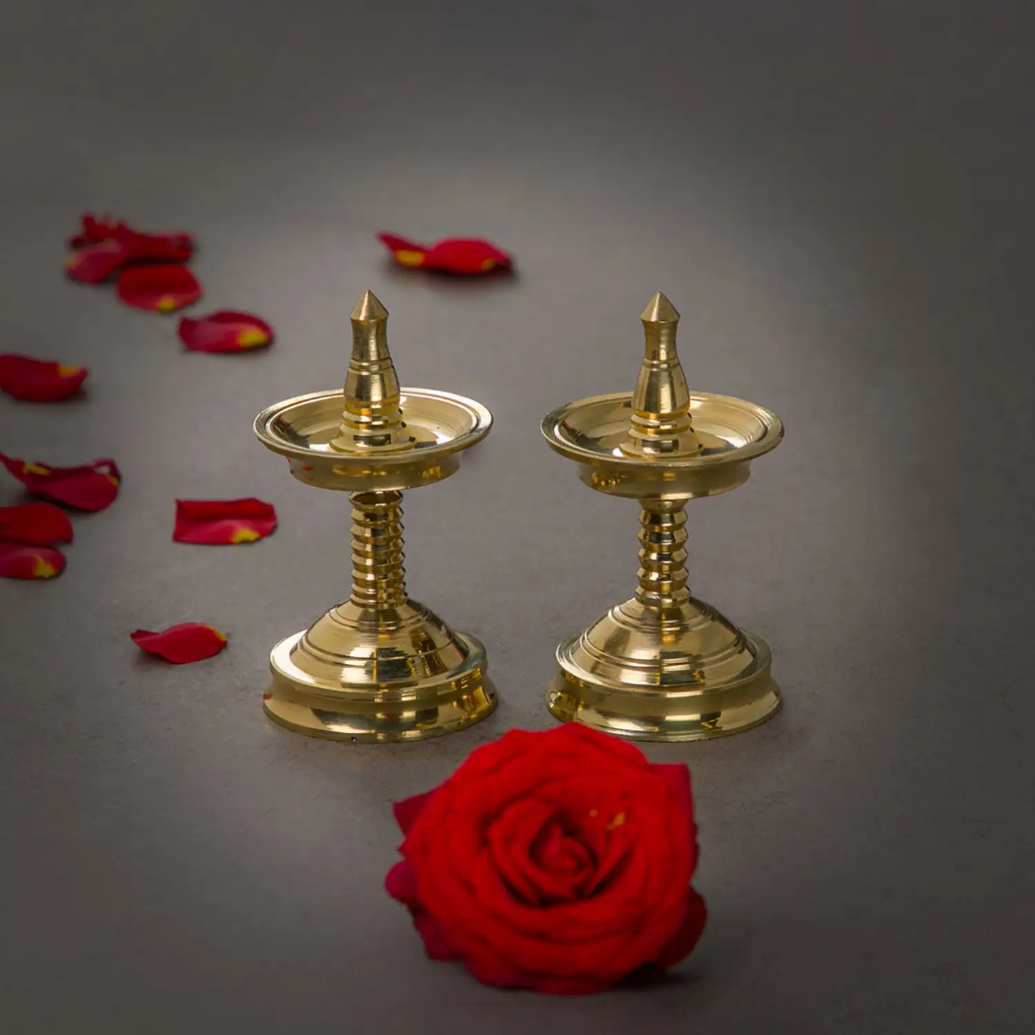 3 inches brass kerala nilavilakku mini lamp