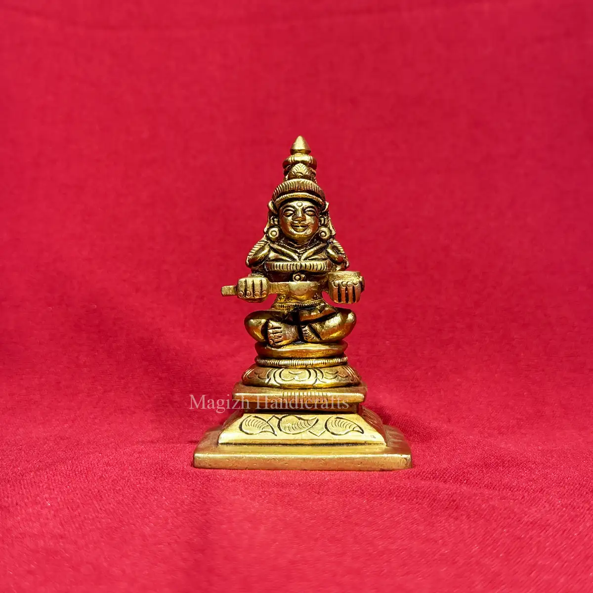3.5 inches brass goddess Annapoorni devi idol - image 1