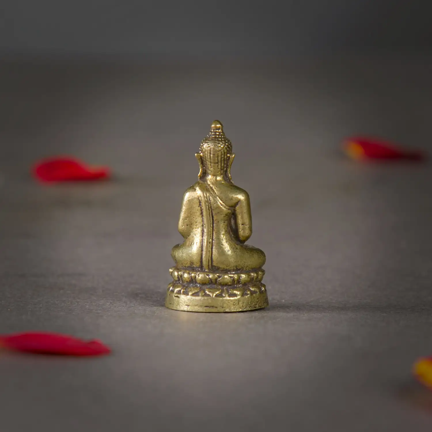1 inch Mini Brass Sitting Budha idol - image 3