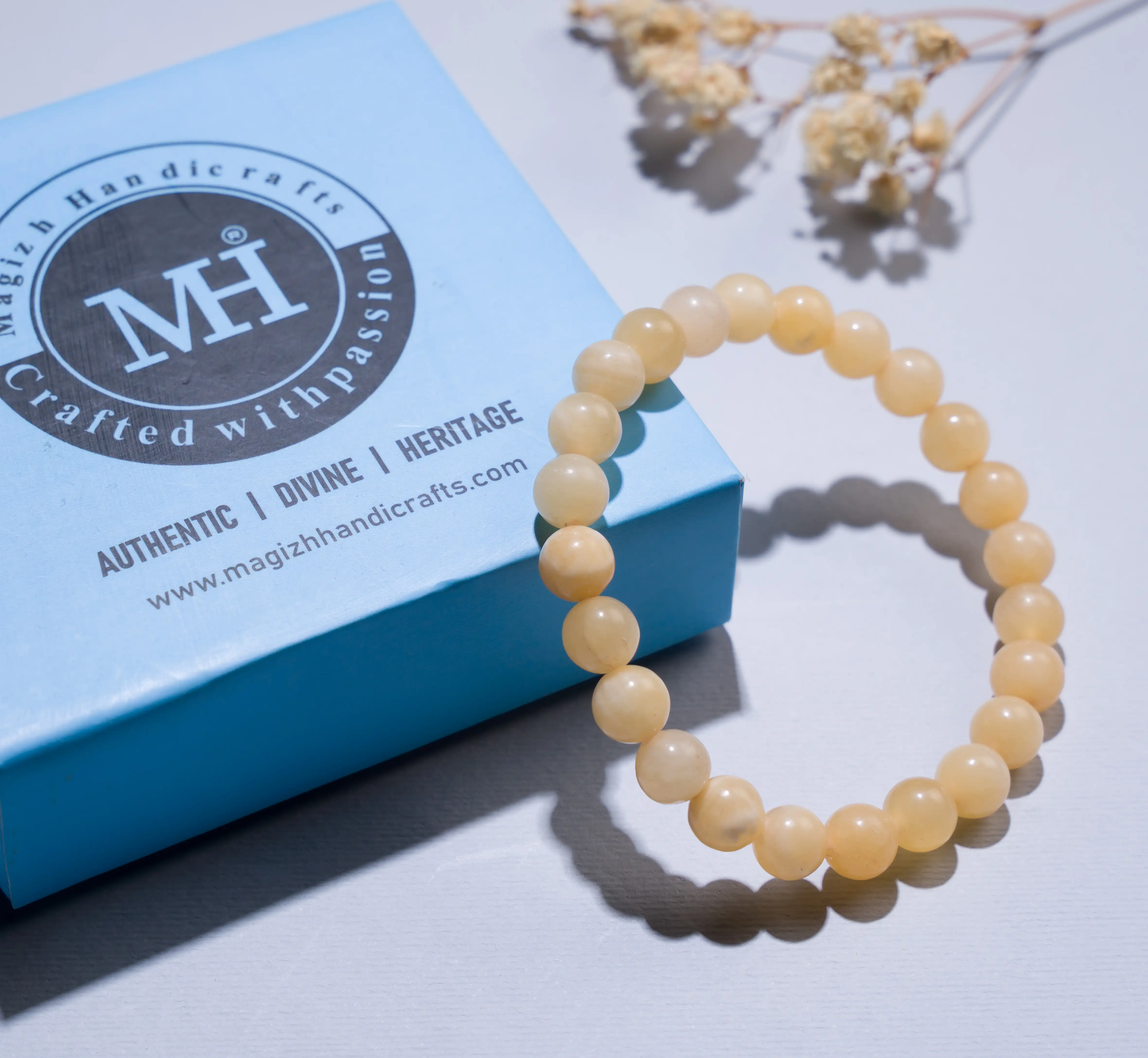 8mm Calcite crystal bracelet - image 4