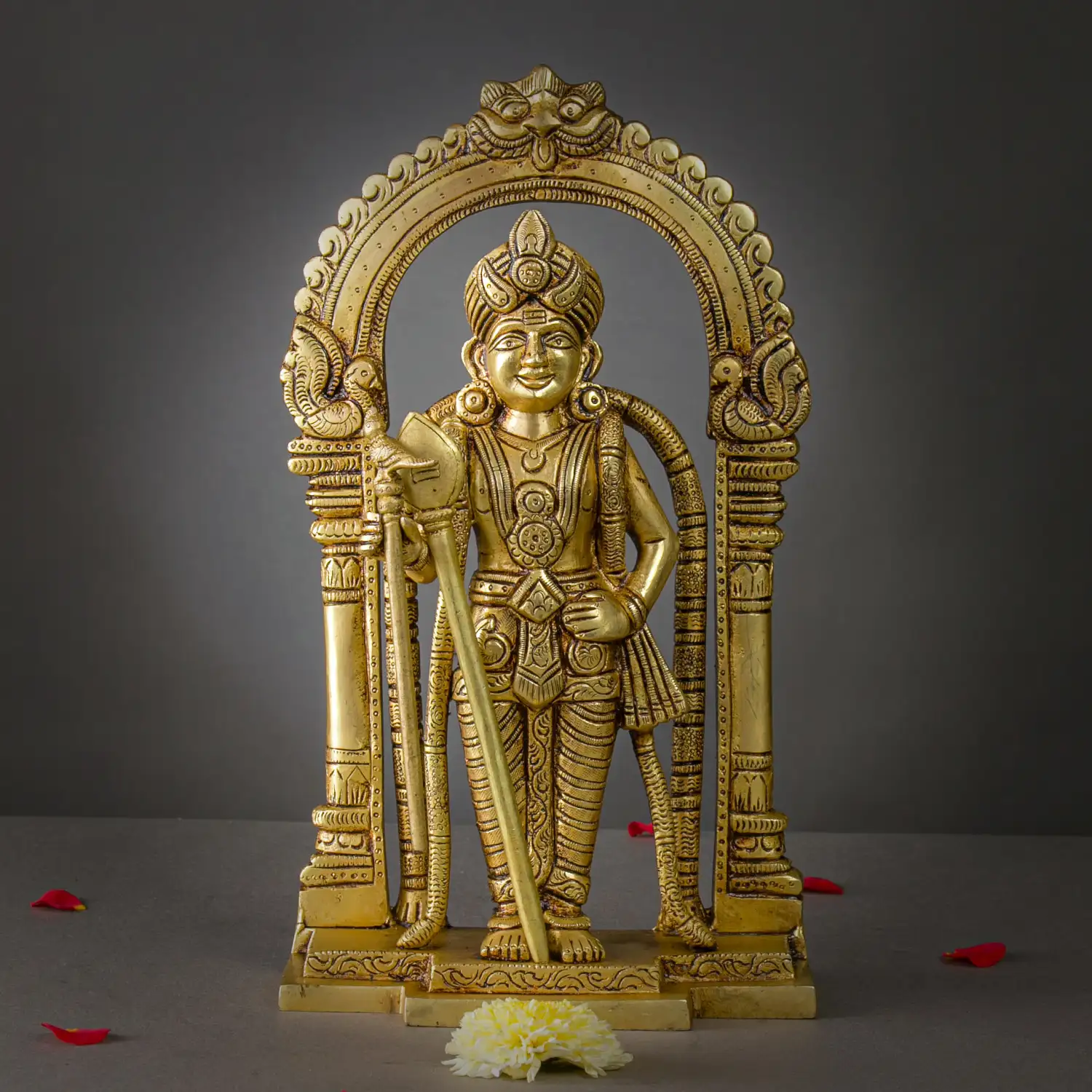 12 inches brass god Rajaalangaram Palani Murugan idol
