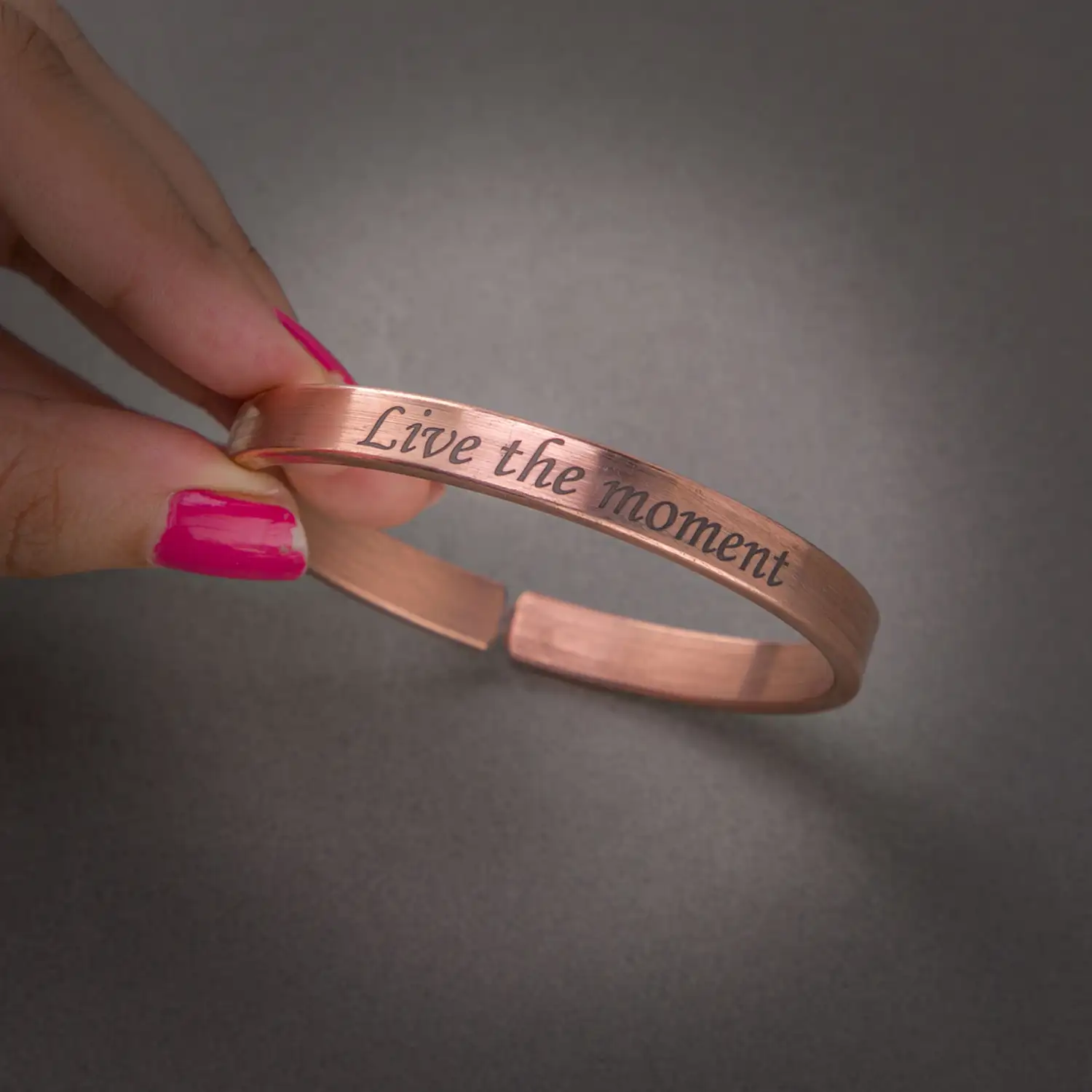 Live the moment Pure Copper bracelet for men - 8 mm - secondary