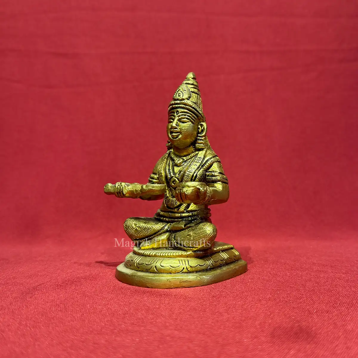 4.5 inches brass goddess Annapoorni devi idol - image 2